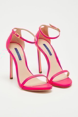 Sandales à talons en cuir de chèvre Nudist - Fuchsia - Stuart Weitzman