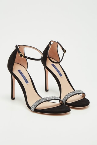 Sandales à talons en nubuck Nudistsong - Noir - Stuart Weitzman