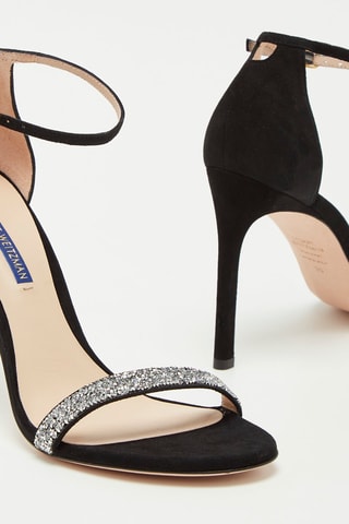 Sandales à talons en nubuck Nudistsong - Noir - Stuart Weitzman