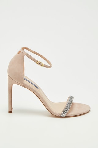 Sandales à talons en nubuck Nudistsong - Nude - Stuart Weitzman