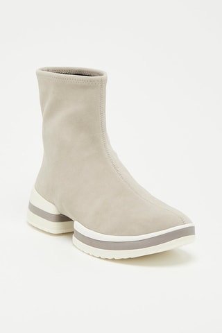 Sneakers chaussettes en cuir de mouton nubuck SW - Gris clair - Stuart Weitzman
