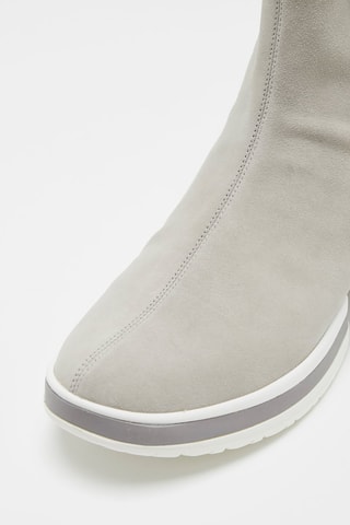 Sneakers chaussettes en cuir de mouton nubuck SW - Gris clair - Stuart Weitzman