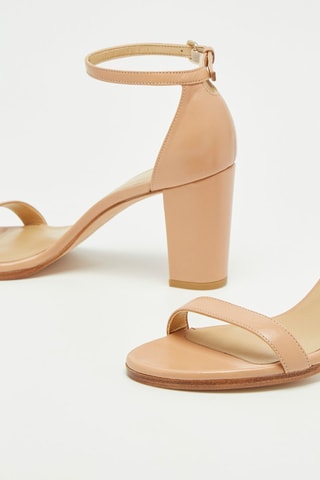 Sandales à talons en cuir d’agneau Nearlynude - Nude - Stuart Weitzman