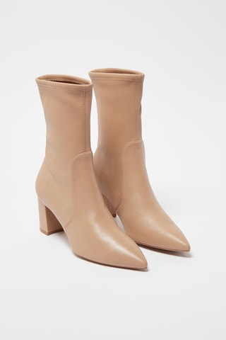 Bottines en cuir Landry 
Beige - Stuart Weitzman