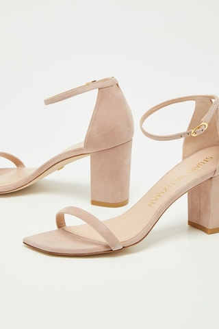 Sandales à talons en cuir de chèvre Amelina - Rose clair - Stuart Weitzman