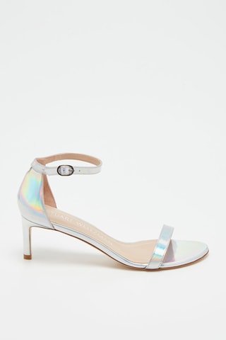 Sandales à talons en cuir Nunakedstraight - Argenté - Stuart Weitzman