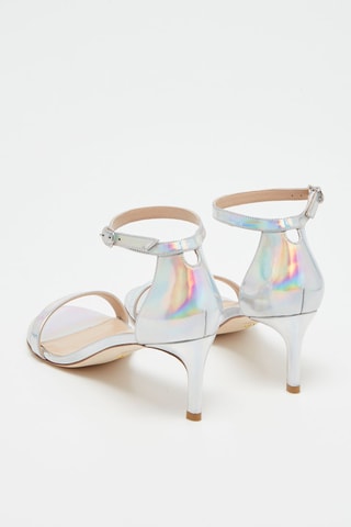Sandales à talons en cuir Nunakedstraight - Argenté - Stuart Weitzman