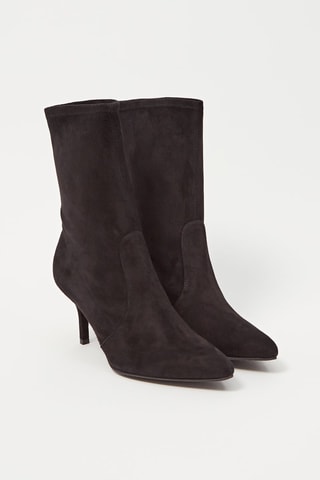 Bottines en cuir de chèvre Cling Bootie - Noir - Stuart Weitzman