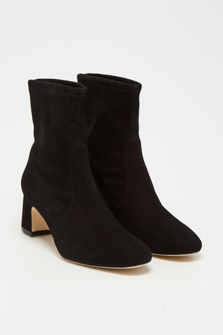 Bottines en cuir de chèvre nubuck Niki - Noir - Stuart Weitzman