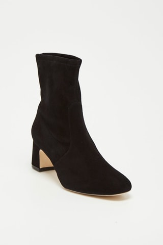 Bottines en cuir de chèvre nubuck Niki - Noir - Stuart Weitzman