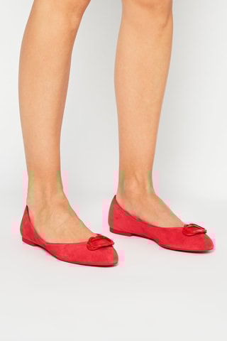 Ballerines en cuir de chèvre nubuck Adeliza - Rouge vif - Stuart Weitzman