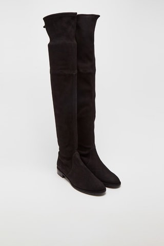 Cuissardes en cuir de chèvre Lowland - Noir - Stuart Weitzman