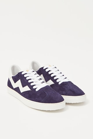 Stuart Weitzman Sneakers en cuir de chèvre Daryl Sneaker - Bleu nuit