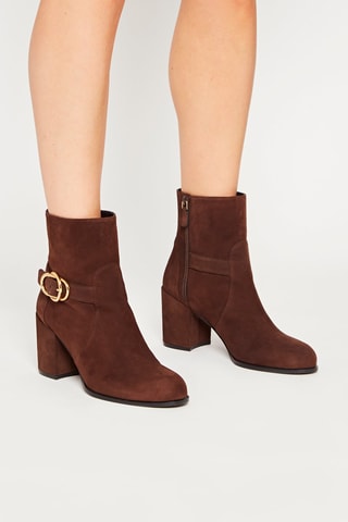 Bottines en cuir de chèvre Benedicta - Marron - Stuart Weitzman