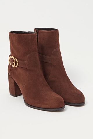 Bottines en cuir de chèvre Benedicta - Marron - Stuart Weitzman