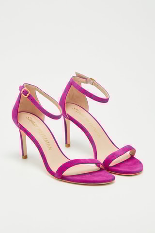 Sandales à talons en nubuck Nunakedstraight - Fuchsia - Stuart Weitzman