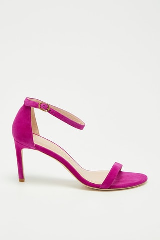 Sandales à talons en nubuck Nunakedstraight - Fuchsia - Stuart Weitzman