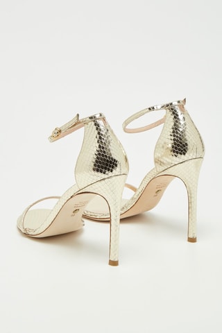 Sandales à talons en cuir Nudistsong - Doré - Stuart Weitzman