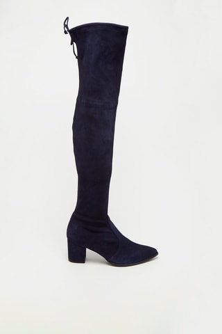 Cuissardes en cuir de chèvre Avery City - Bleu nuit - Stuart Weitzman