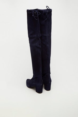 Cuissardes en cuir de chèvre Avery City - Bleu nuit - Stuart Weitzman