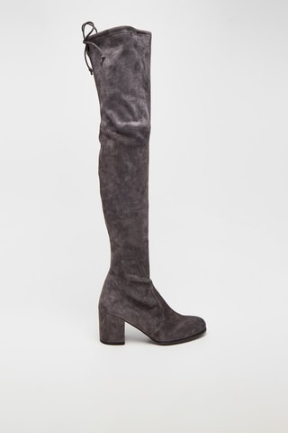 Cuissardes en cuir de chèvre Tieland - Anthracite - Stuart Weitzman