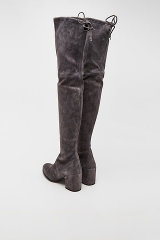 Cuissardes en cuir de chèvre Tieland - Anthracite - Stuart Weitzman