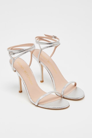 Sandales à talons en cuir d'agneau Merinda - Argenté - Stuart Weitzman