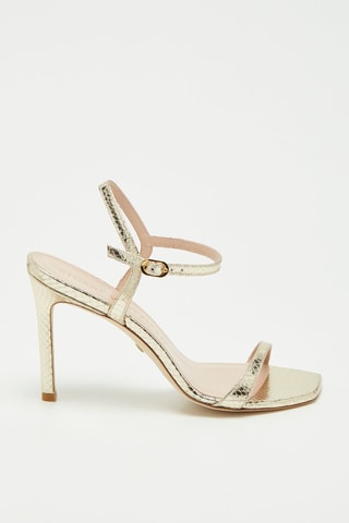 Sandales à talons en cuir Alonza Doré - Stuart Weitzman