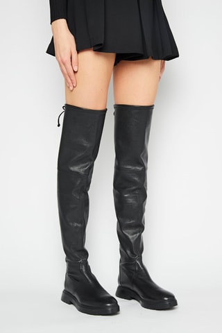 Cuissardes en cuir de chèvre Kristina - Noir - Stuart Weitzman