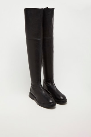 Cuissardes en cuir de chèvre Kristina - Noir - Stuart Weitzman