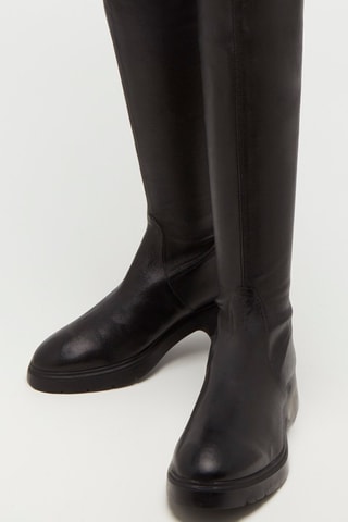 Cuissardes en cuir de chèvre Kristina - Noir - Stuart Weitzman