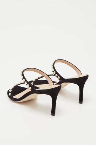 Mules à talons en nubuck Aleena 
Noir - Stuart Weitzman