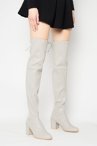 Cuissardes en cuir Tieland 
Gris - Stuart Weitzman