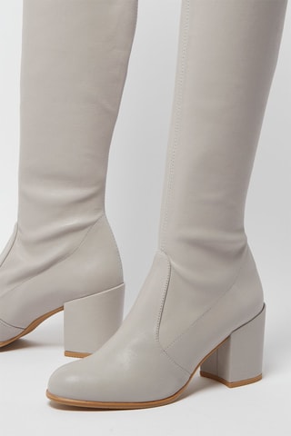 Cuissardes en cuir Tieland 
Gris - Stuart Weitzman