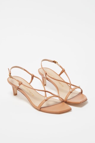 Sandales à talons en cuir Astrid 
Camel - Stuart Weitzman