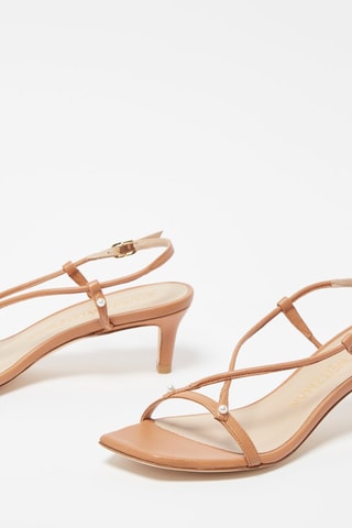 Sandales à talons en cuir Astrid 
Camel - Stuart Weitzman