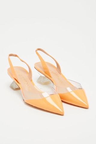 Escarpins en cuir verni Lucite Sculptural - 
Orange - Stuart Weitzman