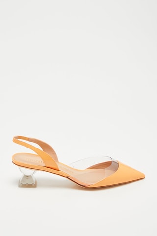 Escarpins en cuir verni Lucite Sculptural - 
Orange - Stuart Weitzman