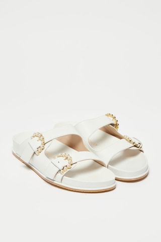 Mules en cuir Piper Blanc - Stuart Weitzman