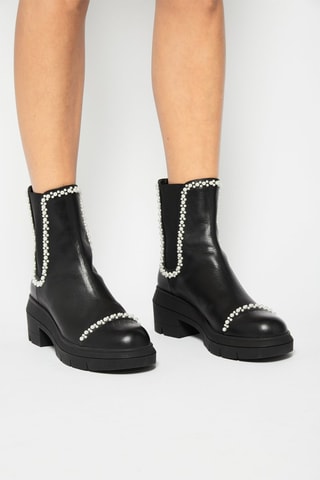 Bottines Chelsea en cuir Norah Noir - Stuart Weitzman