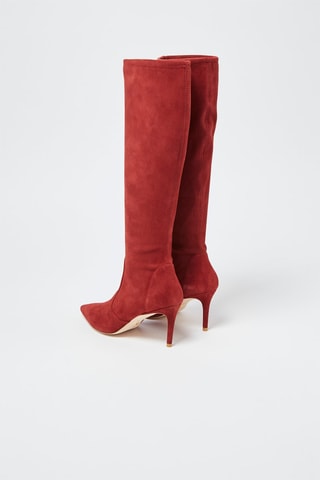 Bottes en nubuck Stuart 75 Rouge - Stuart Weitzman