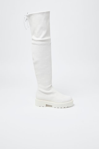 Cuissardes en cuir Lowland Ultralift - Blanc - Stuart Weitzman