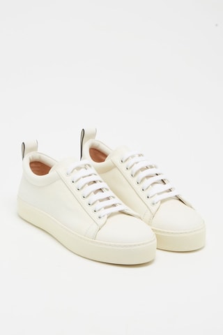 Sneakers en cuir d'agneau Adley - Crème
