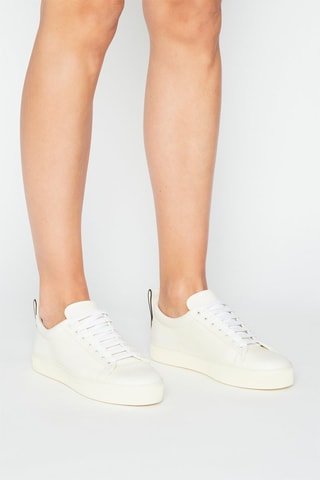 Sneakers en cuir d'agneau Adley - Crème