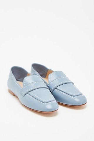 Mocassins en cuir d'agneau Wylie Min - Bleu