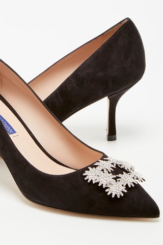 Escarpins en cuir de chèvre nubuck Kelsey - Noir