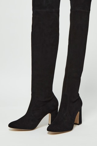 Cuissardes en nubuck Kirstie Noir 