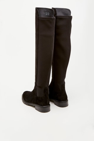 Cuissardes en cuir de chèvre nubuck City - Noir