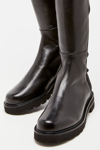 Cuissardes en cuir d'agneau 5050 Lift - Noir