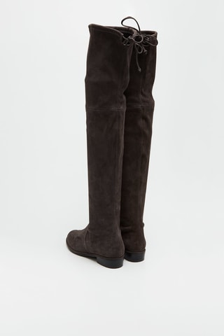 Cuissardes en cuir de chèvre nubuck Lowland - Marron